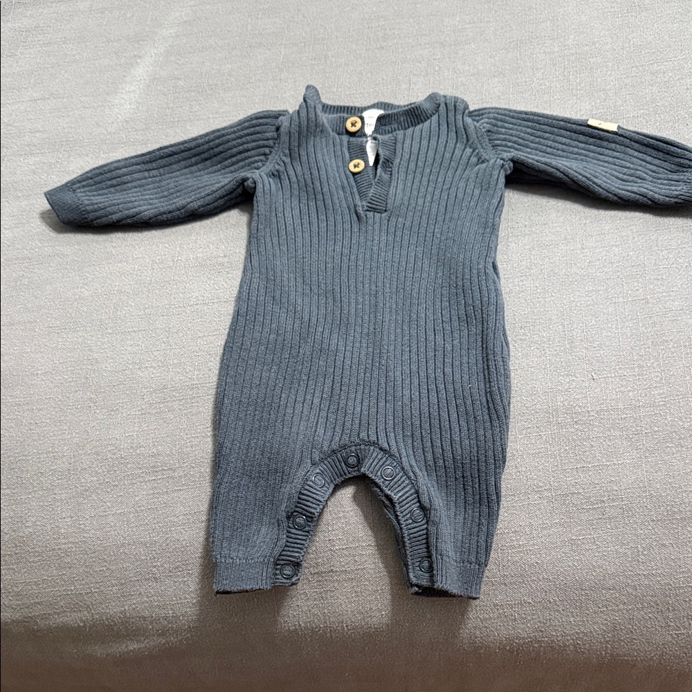Carter's Charcoal Ribbed Kids Footie